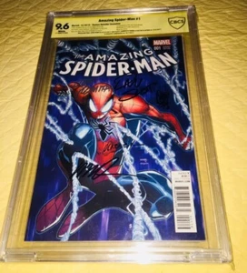 AMAZING SPIDER-MAN 1 CBCS NOT CGC SS JOHN ROMITA SR, RAMOS ,CAMUNCOLI,DAN SLOTT+ - Bild 1 von 12