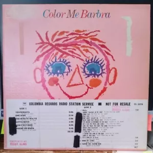Barbra Streisand - Color Me Barbra LP ~ Red vinyl Mono Promo w/ timing strip - Picture 1 of 4
