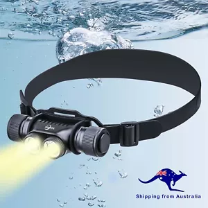 AULITE Diving Headlamp Rechargeable 1000 High Lumens, IP68 - Heavy Duty - Picture 1 of 9