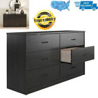 Black Oak Classic 6 Drawer Dresser Bedroom Furniture Chest of Drawers Cabinet US