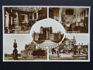 Scotland GLAMIS CASTLE 4 Image Multiview c1930s RP Postcard by Valentine - Picture 1 of 2