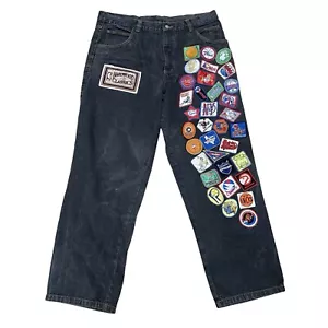 Vintage Jeff Hamilton Hardwood Classics NBA Patch Denim Jeans Men’s Size 40 - Picture 1 of 8