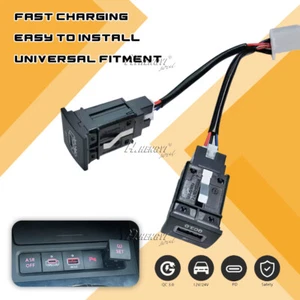 Für  Eos Facelift 2011-2016 Auto Dual USB QC3.0+PD Ladegerät Buchse Steckdose - Afbeelding 1 van 12