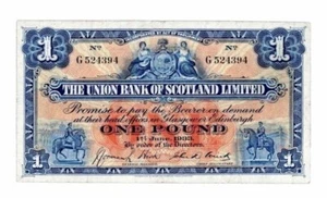 UNION BANK of SCOTLAND, 1933 scarce G prefix single date issue. - Picture 1 of 2