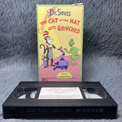 Dr Seuss The Cat in the Hat Gets Grinched VHS Tape 1982 Movie Christmas Cartoon  - Image 1 of 4