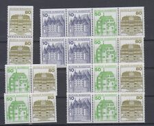 Bund Burgen & Schlösser - W75 - W78, 1140 CI/DI, 2x halbes HBl 23 postfrisch 