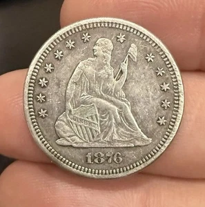 1876-S SEATED LIBERTY QUARTER GORGEOUS COIN ⭐️ RARE YEAR ⭐️ FROM COLLECTION - Picture 1 of 2