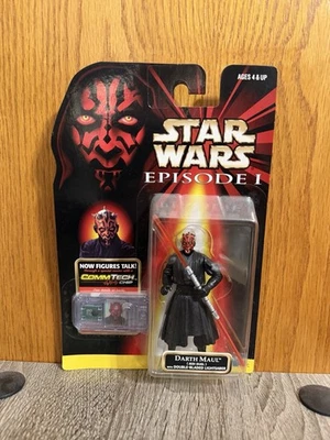 Hasbro Star Wars Episodio I La amenaza fantasma Darth Maul Commtech Chip 1998 Foto 1 de 3