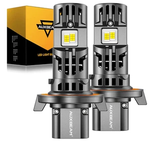AUXBEAM Canbus 9008 H13 LED Headlight Bulbs Kit White High Low Beam 130W 36000LM - Picture 1 of 12