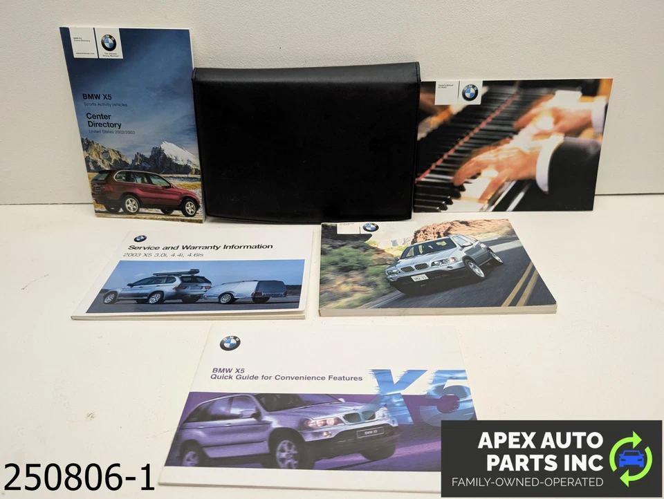 OEM 2000-2003 BMW X5 3.0L  Leather Case Owners Manual Operators User Guide - Изображение 1 из 4