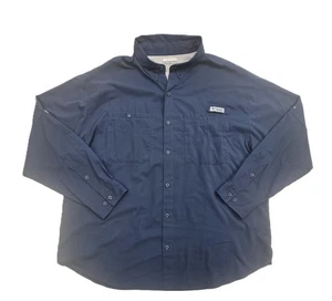 Colombia Shirt Long Sleeve Button Down Dark Blue Mens Size 2XL - Picture 1 of 10