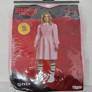 Disfraz Eleven Rosa Vestido Disfraz para Niños Stranger Things Niño Talla Mediana 8+ - Imagen 1 de 3