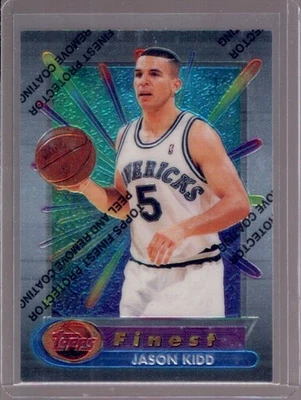 RC de novato Jason Kidd 1994-95 Topps Finest #286 con revestimiento Foto 1 de 2