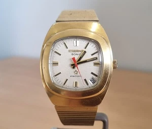 Eterna Sonic GP silver dial dated Swiss 12 j Tuning Fork watch cal 1550 - Picture 1 of 11