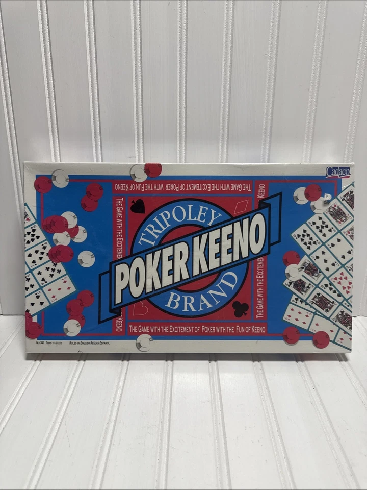 Poker Keeno Board Game Tripoley BRAND Cadaco Vintage 1990s 1997
