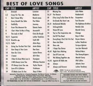 Promo only video classics:Best of Love Songs FAITH HILL Whitney Houston BEE GEES - Picture 1 of 1