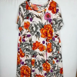 Abito LuLaRoe Luminoso Floreale Jessie Swing Stampato - Foto 1 di 4