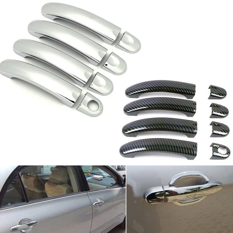 Cubiertas de manija de puerta de coche cromo carbono para Volkswagen MK5 Golf 5 2003-2009 Foto 1 de 4