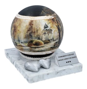 Autumn cremation urn Memorial urn for ashes Personalized urn for loved one - Picture 1 of 6