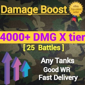 World Of Tanks I 25 BATTLES I DMG BOOST 4000+ I 1-2 TAGE I WOT - Bild 1 von 1