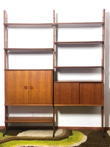 LIBRERIA Bfacciale Anni 60 2 Campate VINTAGE MODERNARIATO DESIGN FORNITURE home - Imagen 1 de 16