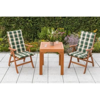 Merxx 5-teilig Maracaibo Set 2 Klappsessel verstellbar + Kissen 1 Ausziehtisch - Bild 1 von 4