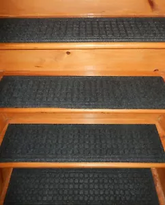 7 = Step  8.1/2'' x 35'' 100% Rubber  Outdoor/ Indoor Stair Treads Non Slip. - Picture 1 of 5