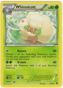 2x (BWEP-12) Whimsicott Rare Pokemon B&W Emerging Powers Card #12 - Picture 1 of 1