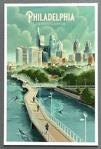 Philadelphia, Pennsylvania - Lithograph - City Series - Lantern Press Postcard - Picture 1 of 2
