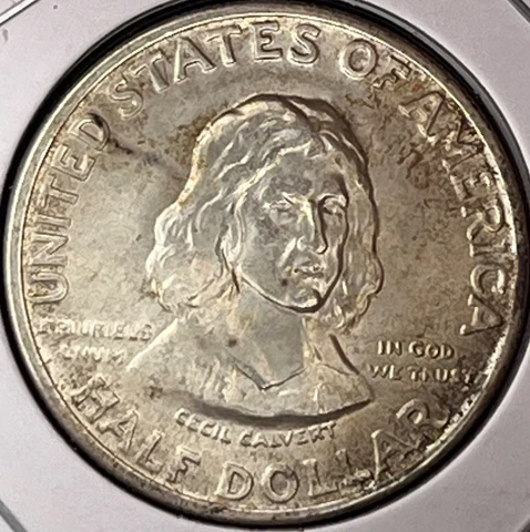 1934 SILVER MARYLAND HALF DOLLAR COMMEMORATIVE UNC/BU Cover