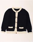 NORTH SAILS Womens Cardigan Sweater UK 14 Medium Navy Blue Wool AP01