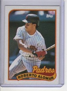1989 TOPPS ROBERTO ALOMAR (ROOKIE) BASEBALL CARD #206 EX