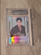 1/1 Charlie Sheen Silver Auto 2021 Leaf Metal Pop Century Two and a Half Men