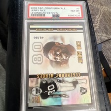 2002 Pacific Crown Royale Jerry Rice #7 RARE /80 Legendary Heroes Oakland