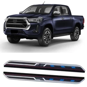 2Pcs Side Step fits for Toyota HILUX REVO 2015-2022 Running Board Nerf Bar Pedal - Picture 1 of 7
