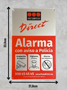 Placa Disuasoria Alarma SD ORIGINAL Tamaño A4 2024 - Imagen 1 de 1