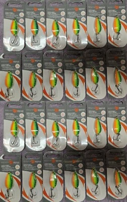 Paquete de 24 cuchara South Bend Kast A Way Shud-L 1/4 oz Fire Tiger SBKM14-FRT, ¡NUEVA! Foto 1 de 3