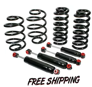 1963-72 CHEVY C10 TRUCK FRONT 3" REAR 5" LOWERED DROPPED COIL SPRINGS SHOCK KIT - Picture 1 of 7