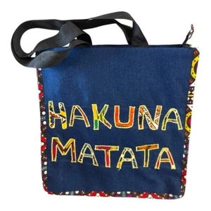 Women Handbag African Tote bag Boho Large Travel Beach Bag Purse Hakuna Matata - Picture 1 of 8