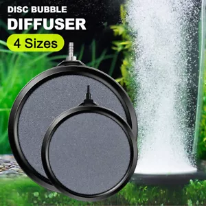 Round Air Stone Disk Bubble Diffuser Airstone Hydroponics Aquarium Fish Tank - Picture 1 of 16