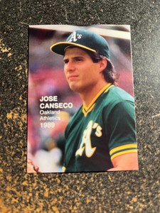 Jose Canseco A's 1989 Big Apple Sportscards Superstar Photos UNLICENSED #2