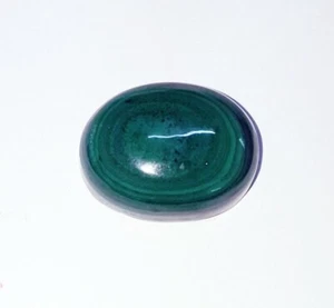 Pietra Preziosa Sciolta 100% Naturale Malachite Cabochon Certificata 30,52 Ct Forma Ovale Gemma - Foto 1 di 8