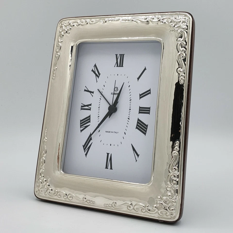 OROLOGIO SVEGLIA ARGENTO MASSICCIO 925 9×13 *1010 new - Image 1 of 4