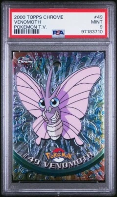 2000 Topps Chrome Pokemon HOLO #49 VENOMOTH PSA 9 - Image 1 of 2