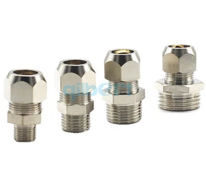 2pcs M5-M12 1/8"-1/2" Male x Fit Tube O.D 4-12mm Hex Nickel Brass Pipe Fitting - Imagen 1 de 3