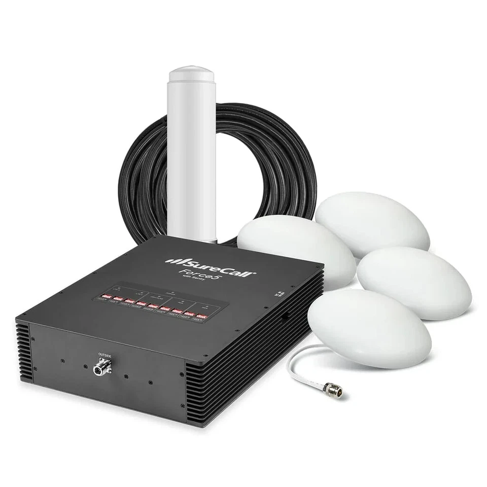 Surecall Force5 2.0 2G-3G-4G Consumer Booster Kit with Omni /4 Dome Antennas - Image 1 of 1
