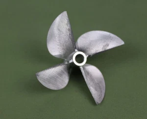 Rc Propeller CNC Machined 4 blades Alloy 6717 For 6.35mm 1/4" Prop Shaft Rc Boat - Picture 1 of 1