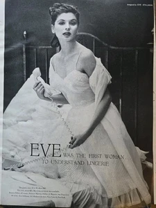 1957 Womens Eve Stillman Gown Slip Suzy Parker Bed Vintage Fashion ad - Picture 1 of 1