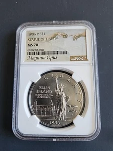 1986 P S$1 Statue Of Liberty Ms 70 NGC - Picture 1 of 4
