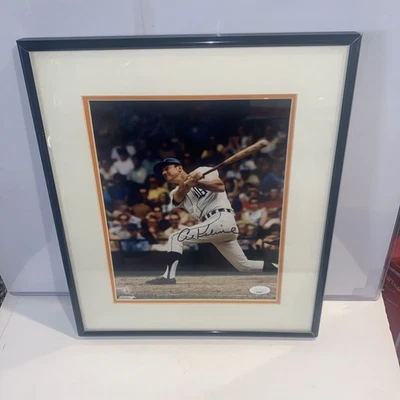 Al Kaline Autographed 8 x 10 Picture Framed 12" x 14" JSA COA - Image 1 of 4